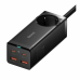 Сетевое зарядное устройство Baseus Home Charger GaN3 Pro Desktop Powerstrip AC + 2хUSB + 2хType-C 100W EU (PSZM000401)+Cable Type-C-Type-C 100W 1м