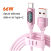 Кабель Toocki с экраном Type-C/Type-C, USB/Type-C из жидкого силикона 66/100W