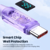 Кабель Toocki с экраном Type-C/Type-C, USB/Type-C из жидкого силикона 66/100W