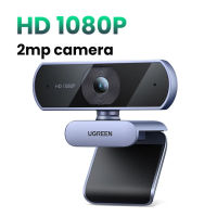 Веб-камера Ugreen HD 1080P, для ПК с двумя микрофонами