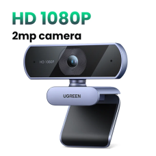 Веб-камера Ugreen HD 1080P, для ПК с двумя микрофонами