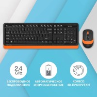 Комплект Беспроводная клавиатура + мышь A4Tech Fstyler FG1010