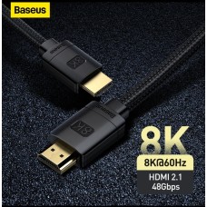 Кабель Baseus High Definition Series HDMI 8K to HDMI 8K Adapter Cable 1m - черный (CAKGQ-J01)